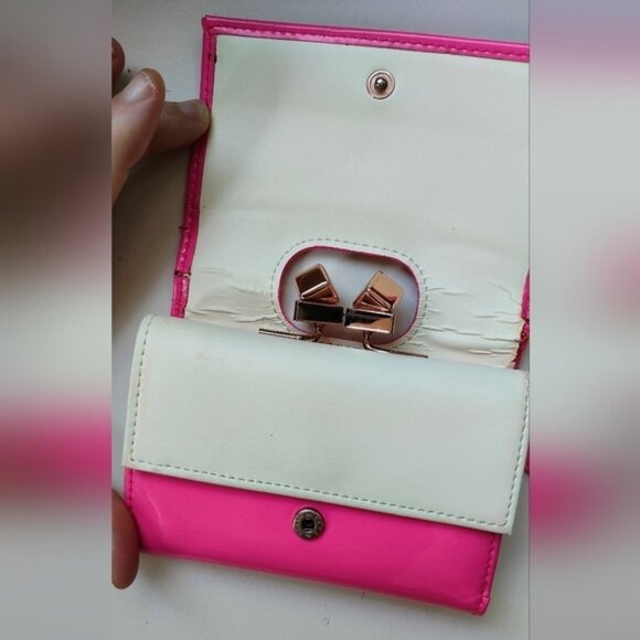 TED BAKER Pink Bow Small Tri Fold Wallet - Picture 6 of 11
